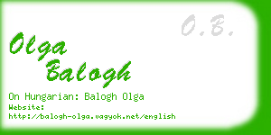 olga balogh business card